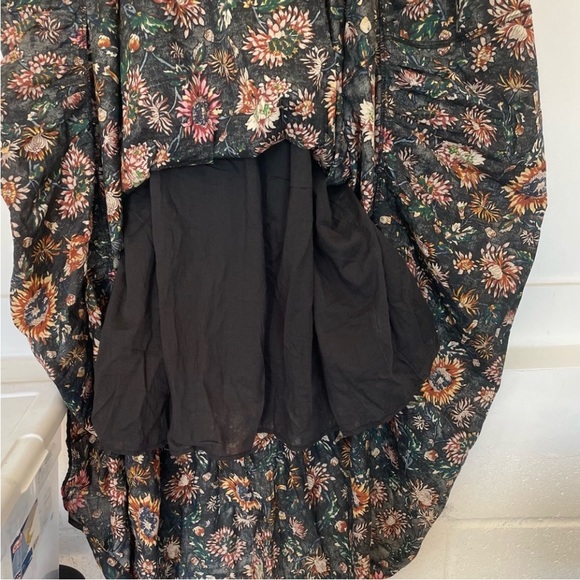 NATURAL LIFE Journey Boho Maxi Tiered Cotton Dress Black Floral XL - Picture 5 of 6